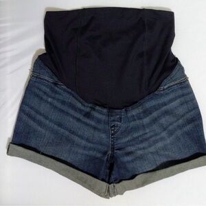 Maternity denim shorts